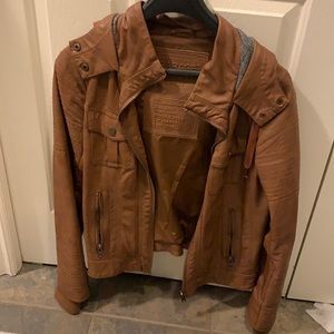 Garage Military Faux Leather Jacket
